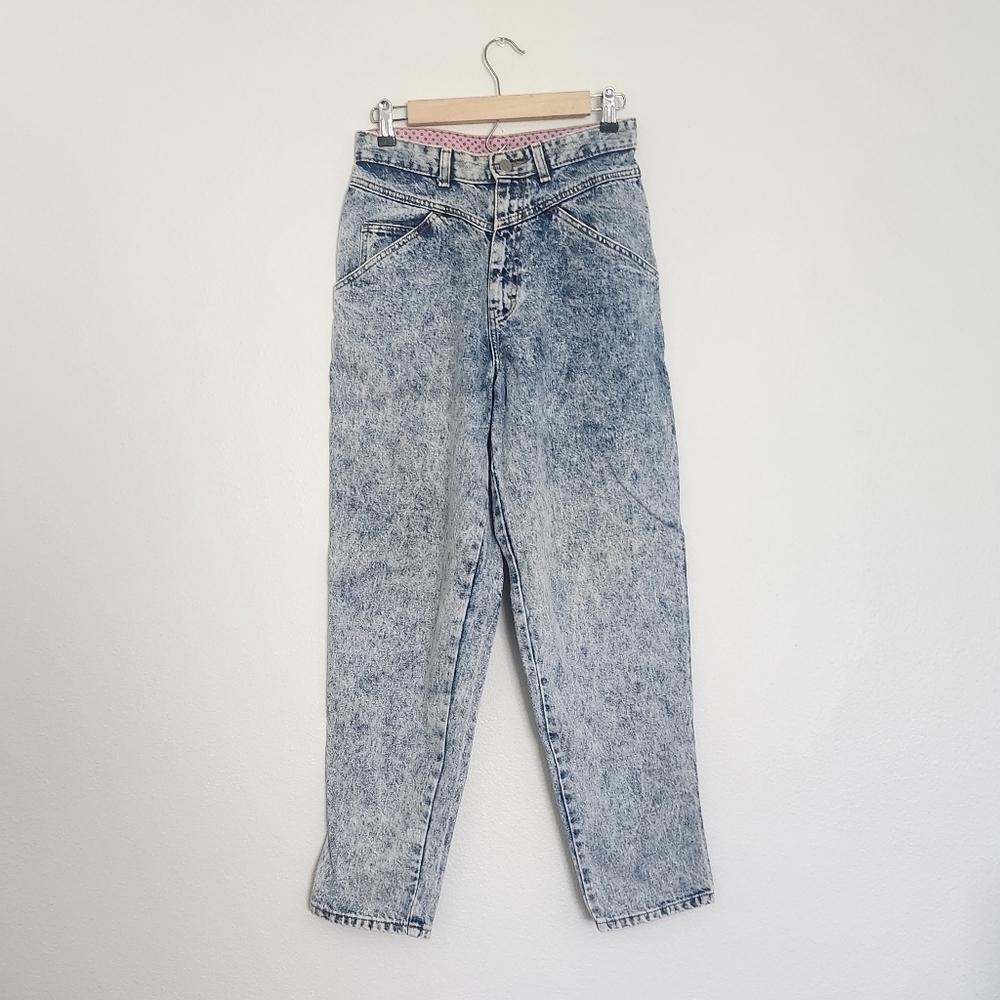 Vintage Sasson Women's High-Waisted Acid Wash Jeans Size 10/ Medium
